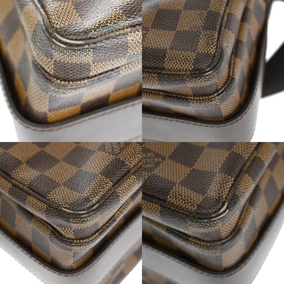 LOUIS VUITTON Naviglio Shoulder Bag Damier Ebene Leather Brown N45255 86YD629 - Picture 4 of 16